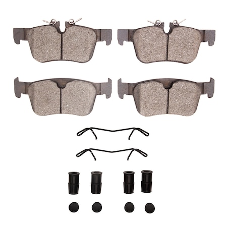 Dynamic Friction Co 5000 Advanced Brake Pads - Ceramic and Hardware Kit, Long Pad Wear, 1551-1938-01